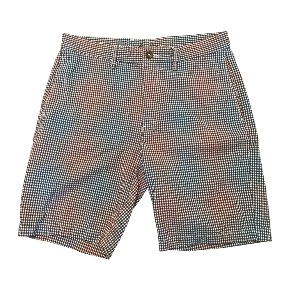 Robert Graham‎ Shorts Gingham Check Red White Blue Classic Fit Size 32